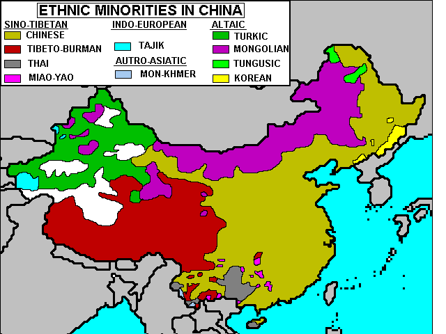 Ethnic Groups In China Maps Of China Ethnic Minority China Ethnic 