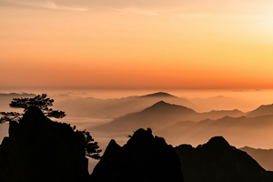 sunset-huangshan